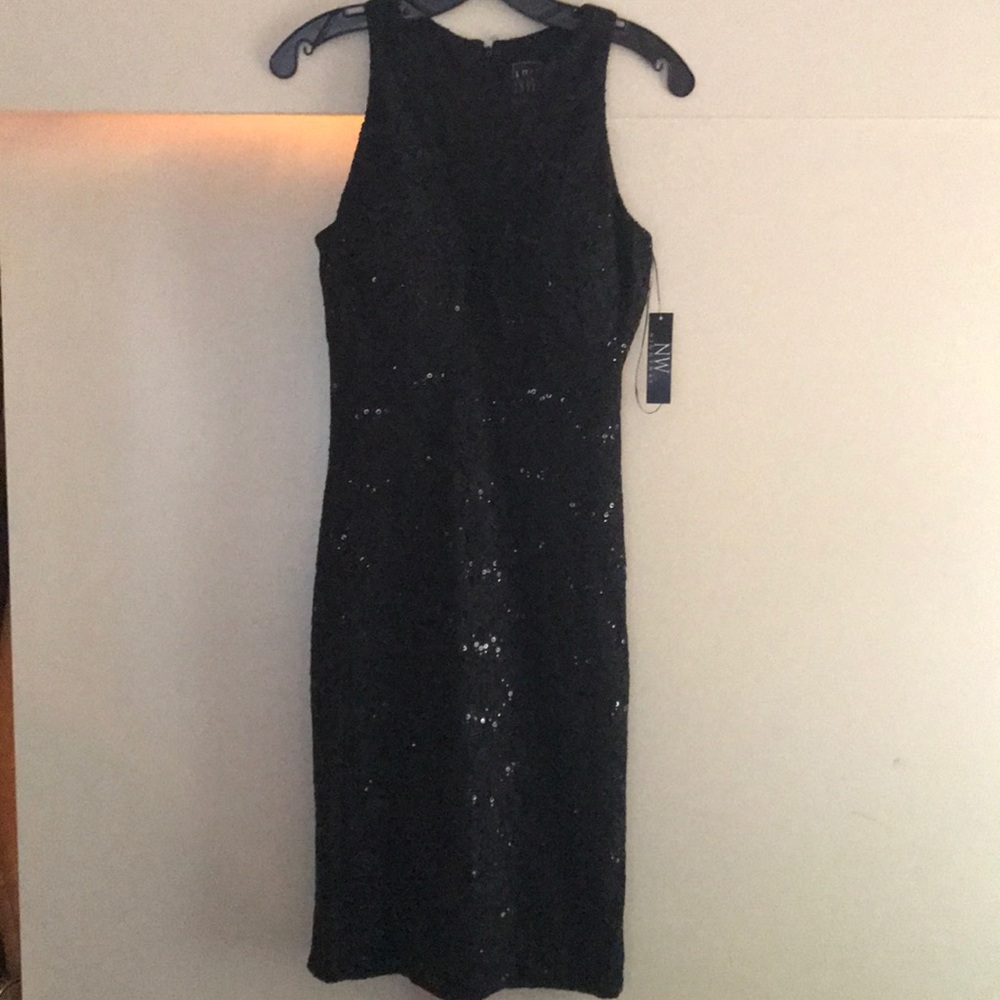 Black sequin dress NWT